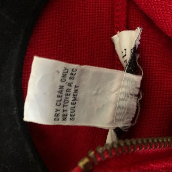 Evan-Picone Red Dress Long Sleeve Zip - Picture 6 of 6